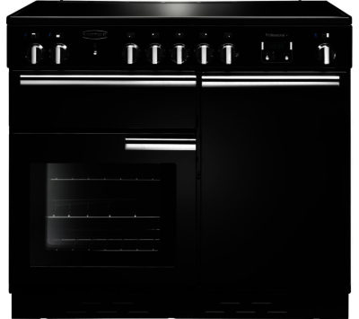 RANGEMASTER  Professional 100 Electric Induction Range Cooker - Black & Chrome